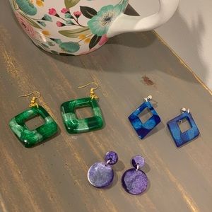 Handmade resin earrings